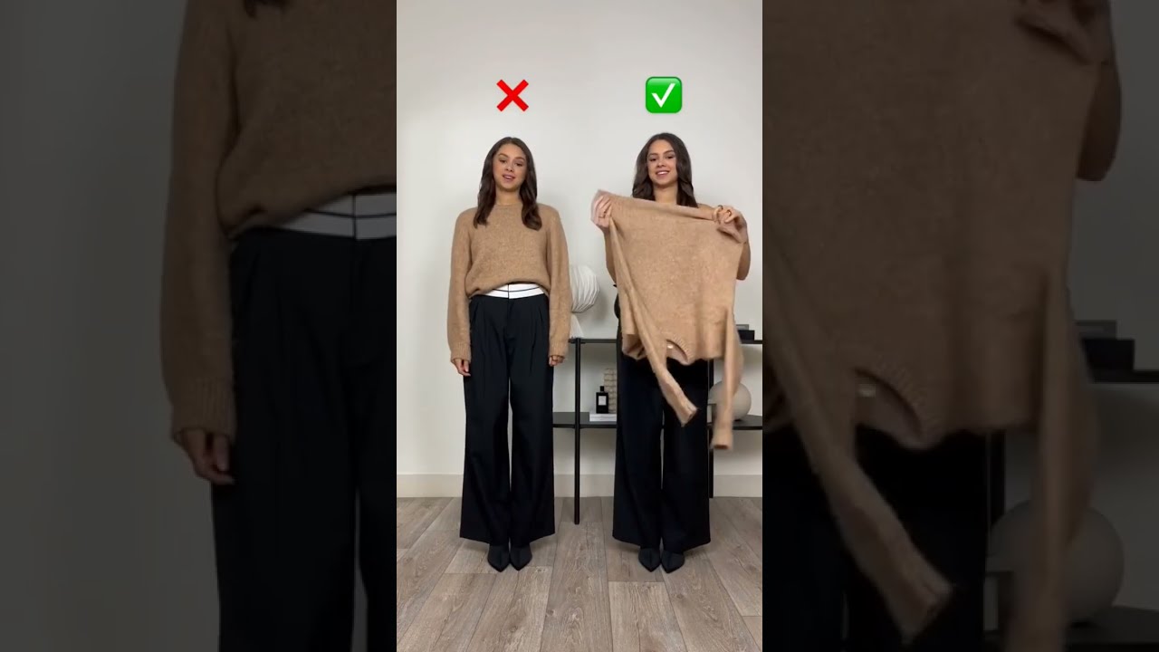 😱 How To Hack Sweater Into Off Shoulder Top 2022? #shorts