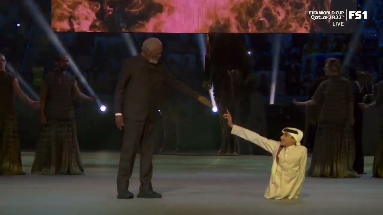Morgan Freeman inauguración de mundial Qatar 2022.