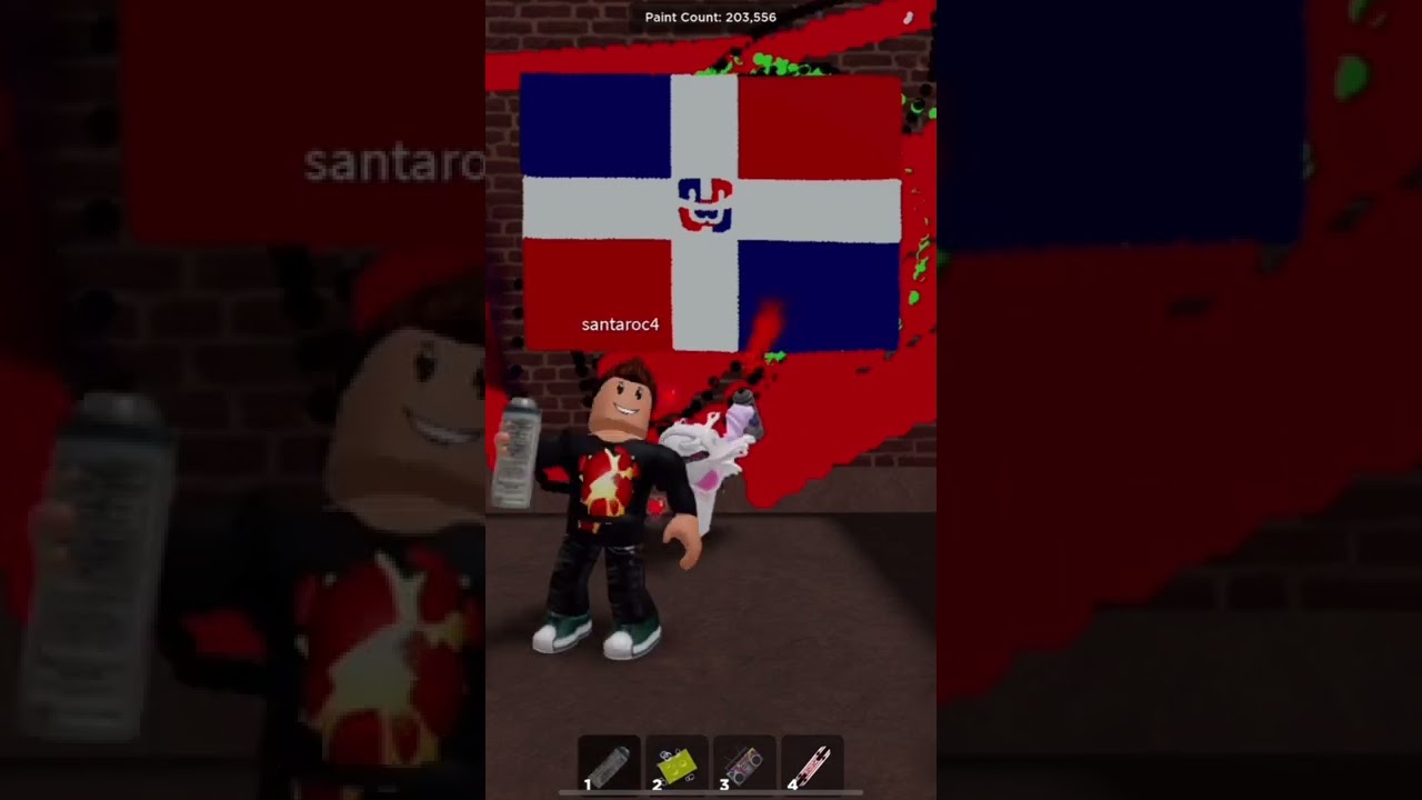 Drawing Dominican Republic 🇩🇴 Flag and coming back 5 mins later OMG! 😳 #roblox #dominicanrepublic