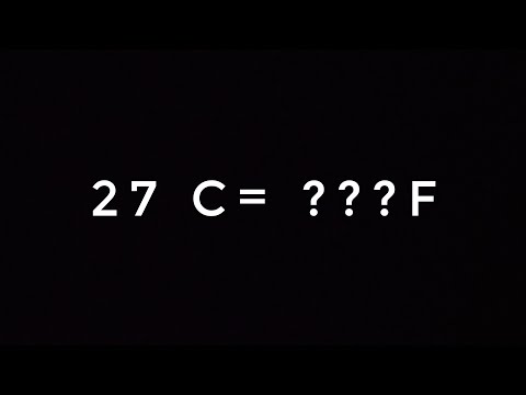 27 DEGREE CELSIUS TO ??? FAHRENHEIT