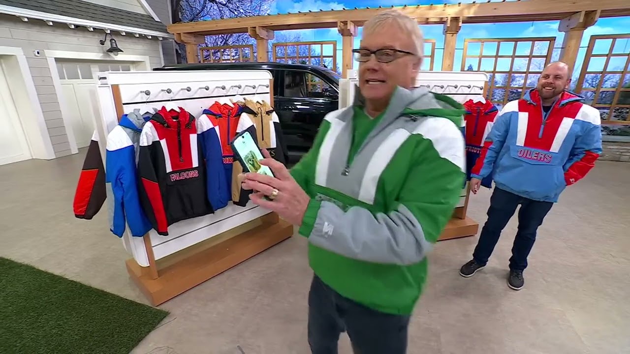 NFL Starter Men's Crinkle Half Zip Retro Pullover Jacket on QVC