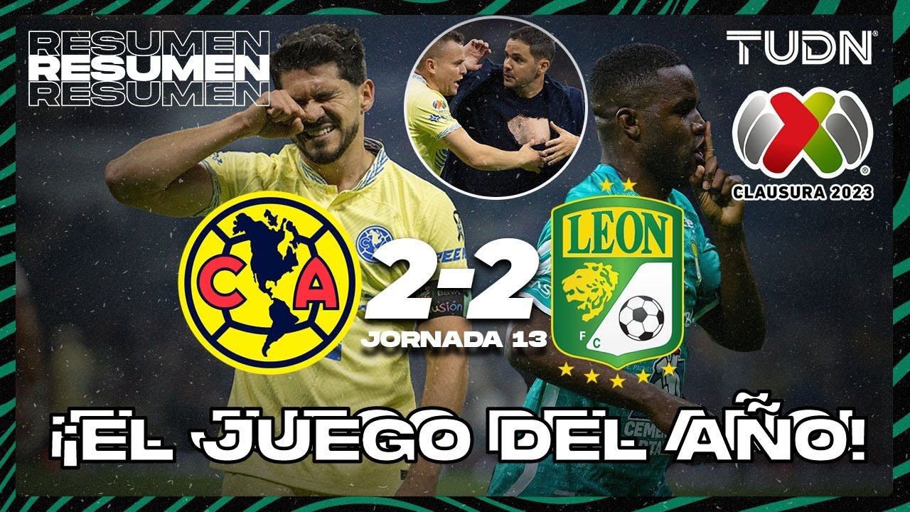 Resumen y goles | América 2-2 León | CL2023 Liga Mx - J13 | TUDN