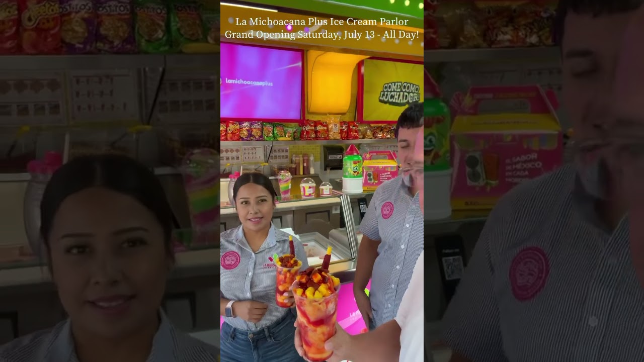 Grand opening of La Michoacana Plus Ice Cream Parlor in Red Bluff!