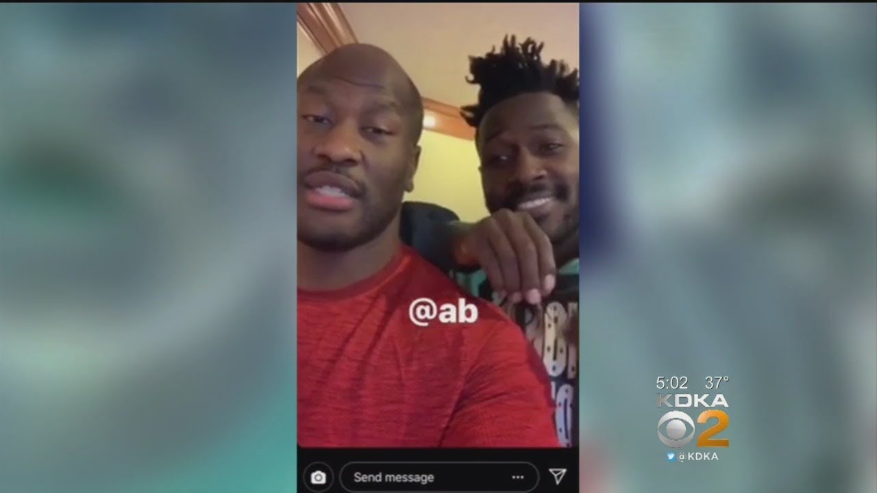 Antonio Brown Watches Tomlin News Conference With James Harrison