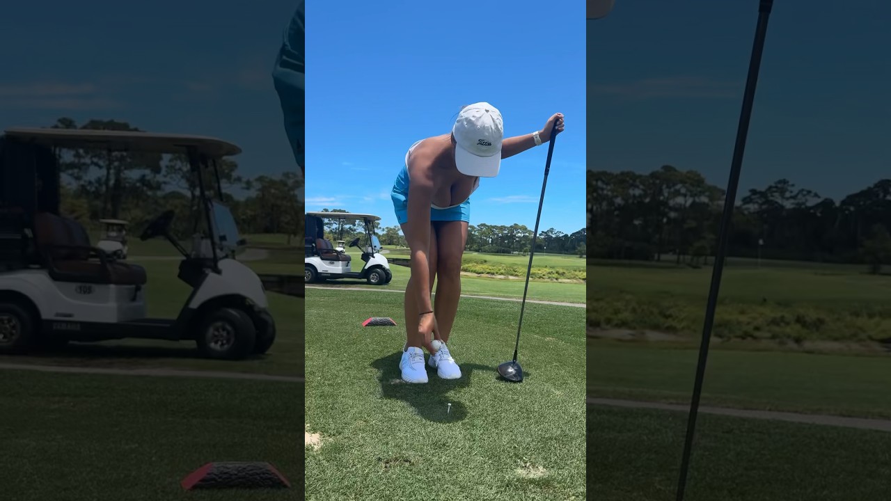 I was just trying to catch a tan #golf #badswing #summer #florida