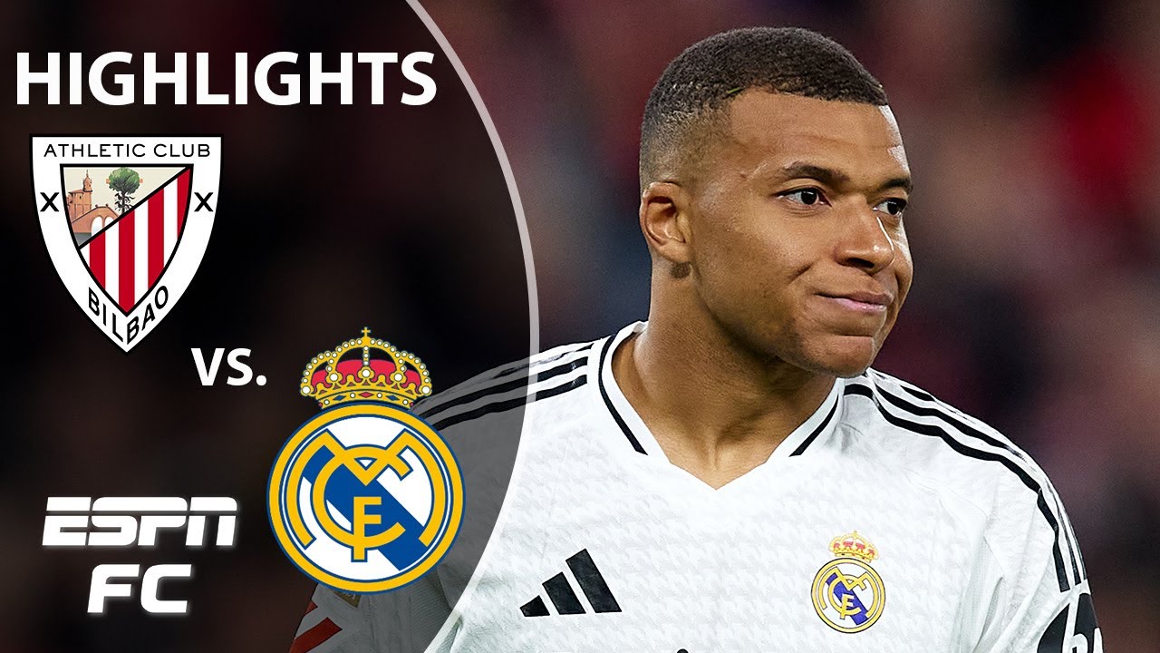 KYLIAN MBAPPE MISSES PENALTY️ 👀 Real Madrid vs. Athletic Club | LALIGA Highlights | ESPN FC