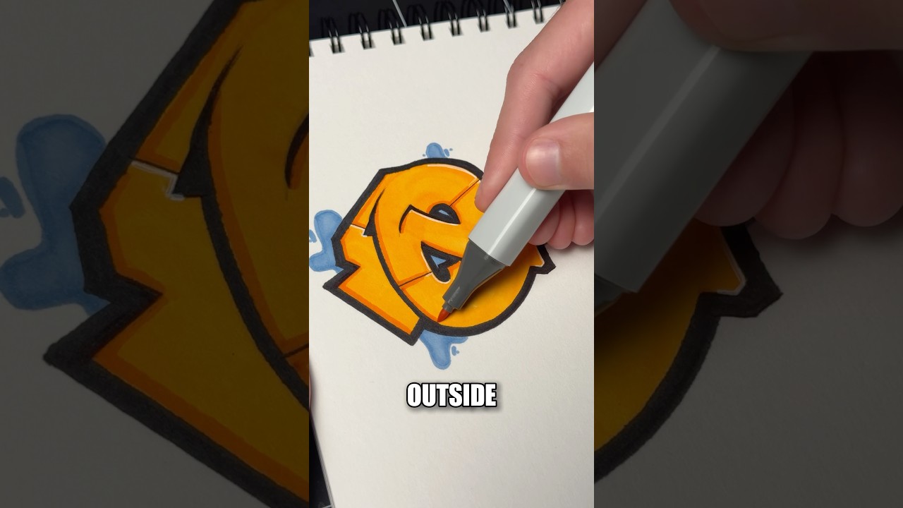Graffiti Letter e From Start to Finish ✍️🔥 #graffiti #letters