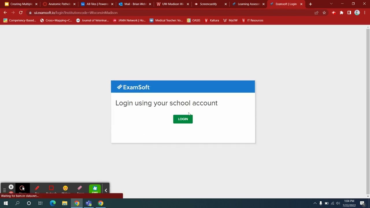 Logging Into Examsoft