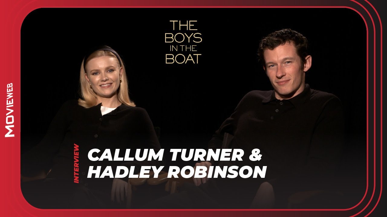 Callum Turner & Hadley Robinson on Kissing and Rowing in The Boys in the Boat Interview