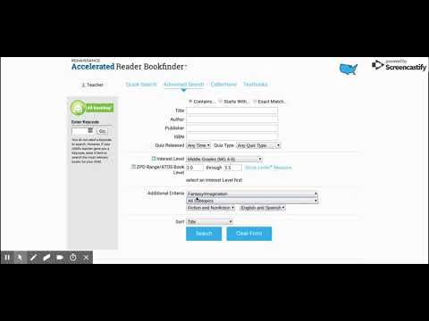 Accelerated Reader Bookfinder Advanced Search