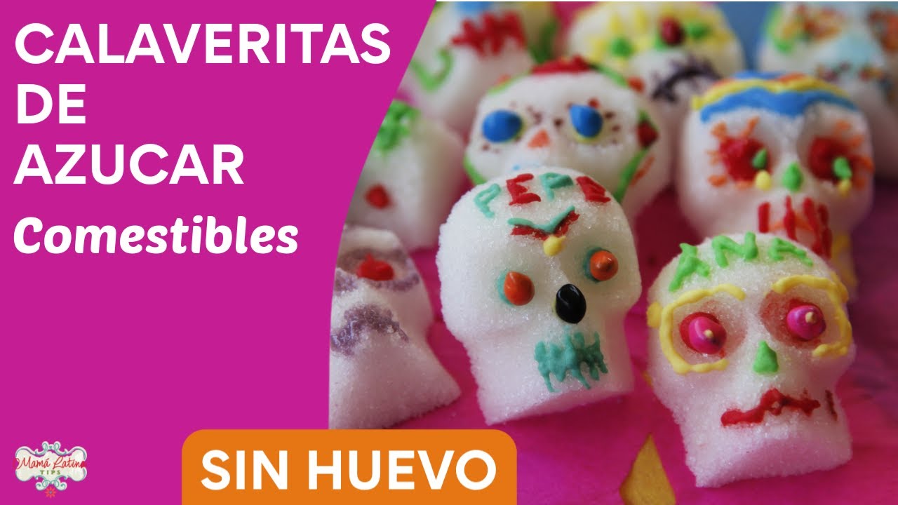 Calaveritas de Azúcar Comestibles | SIN HUEVO
