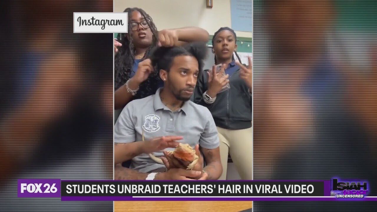 Video shows students unbraiding teacher's hair