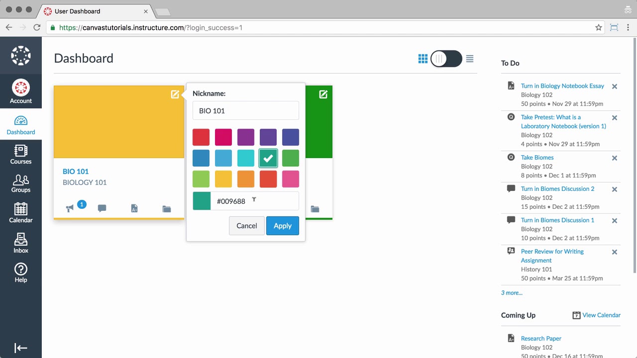 Canvas Overview for Students Canvas Tutorial Video Series