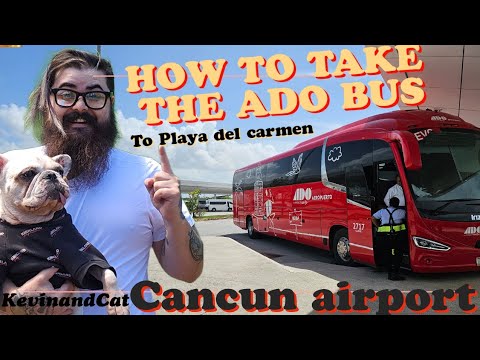 How To Take The ADO Bus Cancun Airport to Playa del Carmen by Bus Guide: Cheap & Easy! (250 MXN)