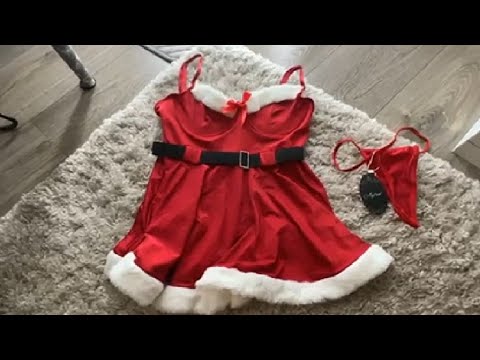 AGFAN Womens Christmas Lingerie Sexy Santa Babydoll Chemise Nightgown Sleepwear, Very cute on!