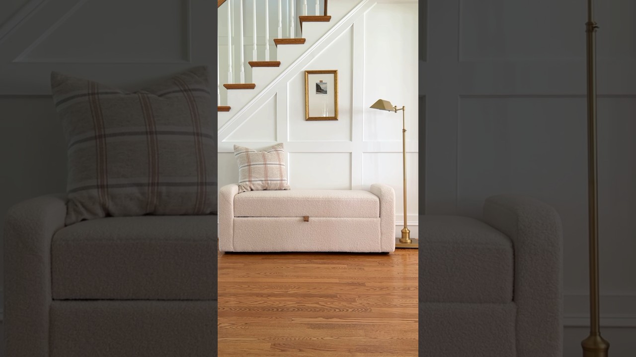 Stylish storage bench from Walmart for hallway or bedroom decor #home #homedecor