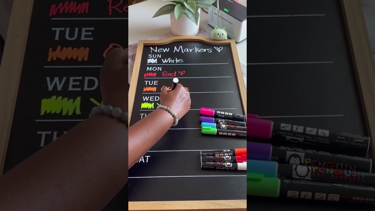 Let’s review my new liquid chalk markers! #meal planning #liquidchalk