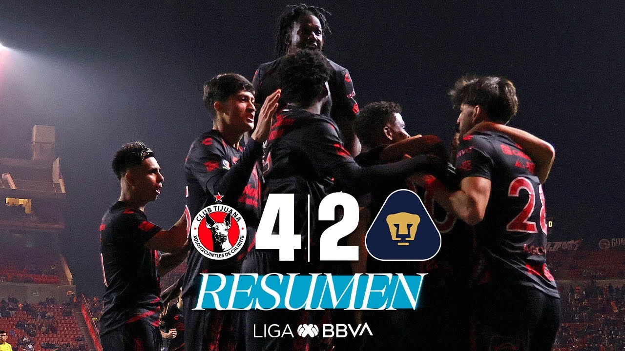 TIJUANA 4-2 PUMAS J9 | Lluvia de goles en La Perrera | Clausura 2025