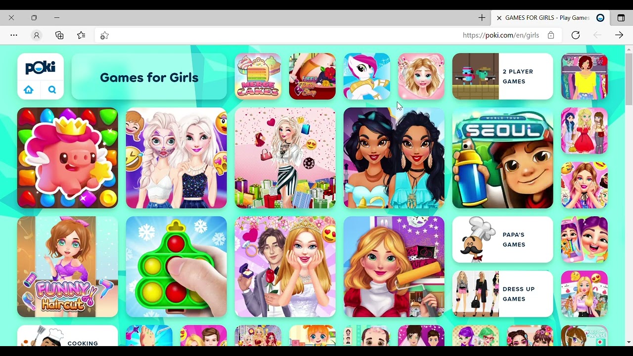 GAMES FOR GIRLS Play Games for Girls on Poki شخصي Microsoft Edge 2021 12 10 08 44 23
