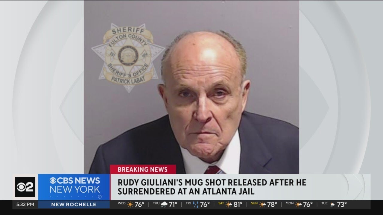 Rudy Giuliani's mug shot released