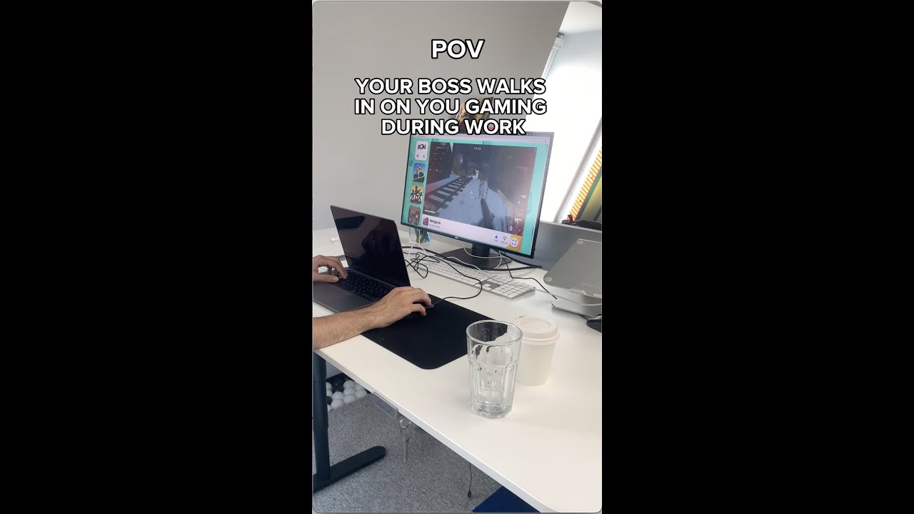 When your Boss catches you while playing Games