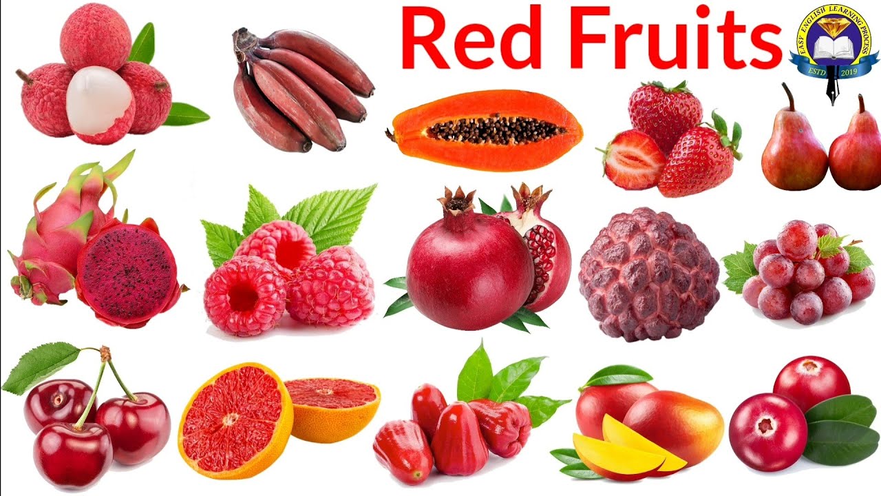 Red Fruits Name | Red Fruits Name In English With Pictures | Easy English Learning Process
