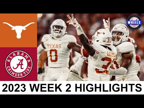 #11 Texas vs #3 Alabama Highlights | College Football Week 2 | 2023 College Football Highlights
