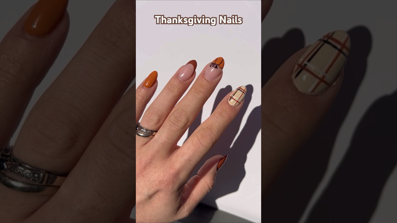Thanksgiving Nails 💅 #nails #nailart #holidaynails