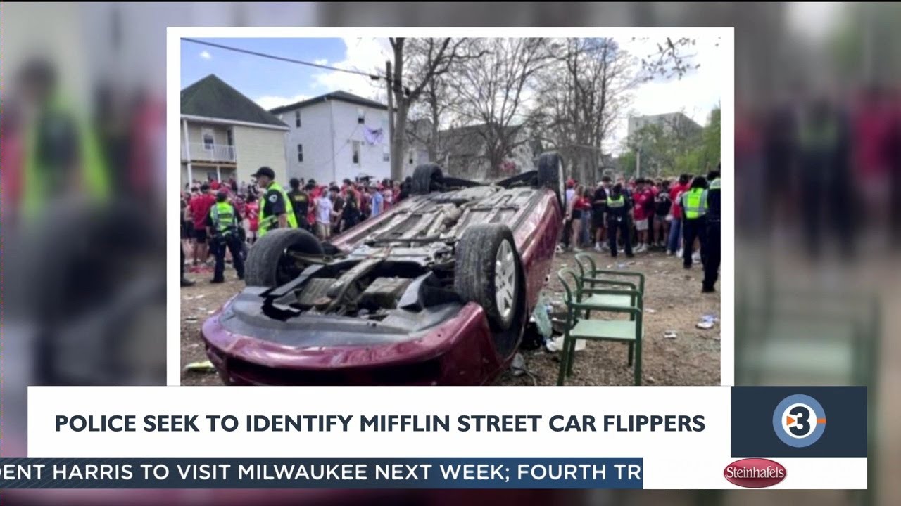 Police seek to identify 31 people in Mifflin Street Block Party car flipping