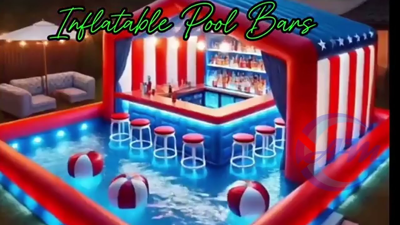High quality inflatable floating pool bar inflatable pool bar  for backyard