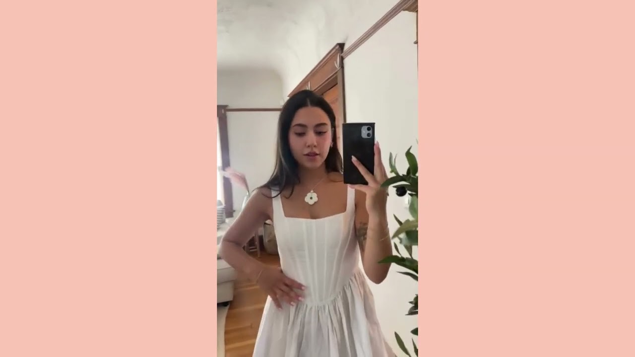 Miley White Corset Mini