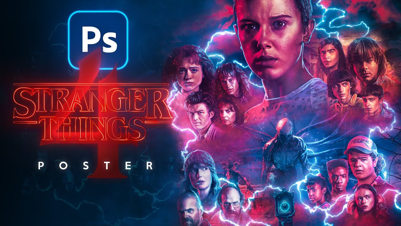 Making a Stranger Things Season 4 Poster in Photoshop!