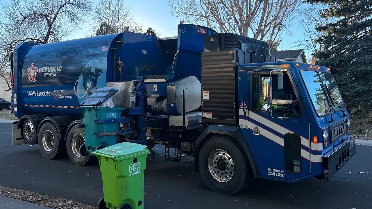 Republic Services Brand New Electric RevAMP Garbage Truck