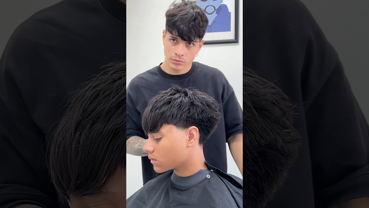 TAPER FADE BAJO🎥 Es su primera vez😳Observa el resultado final🥵👇🏻#tutorial #cortesdepelo #chile