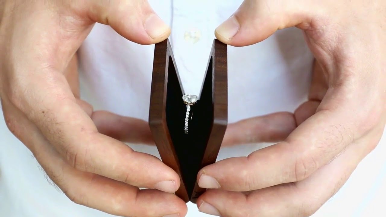 Thin Engagement Ring Box By Woodsbury