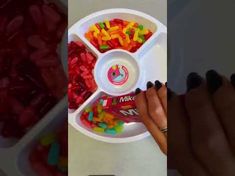 ASMR Mike & Ike Platter 🟥🟦🟩 #shorts #short #asmr #mikeandike #candy #candyfunhouse