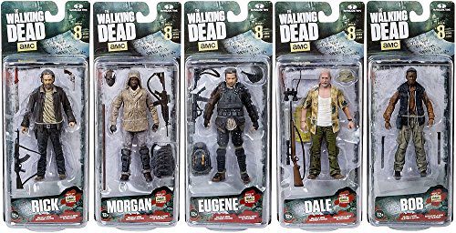 Eugene Walking Dead'S Shocking Evolution 1 Walking Dead Mcfarlane The Morgan Jones, Dale Horvath, Bob Stookey, Rick Grimes And Eugene Porter Tv Series Action Figures Set Of