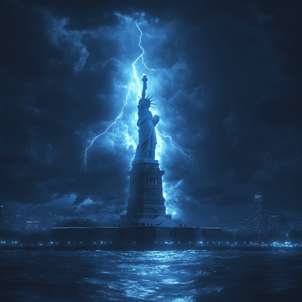 Lightning Strikes The Statue Of Liberty Fascinates Us All 2 Image 41041