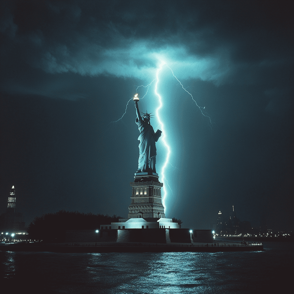 Lightning Strikes The Statue Of Liberty Fascinates Us All 1 Image 41040