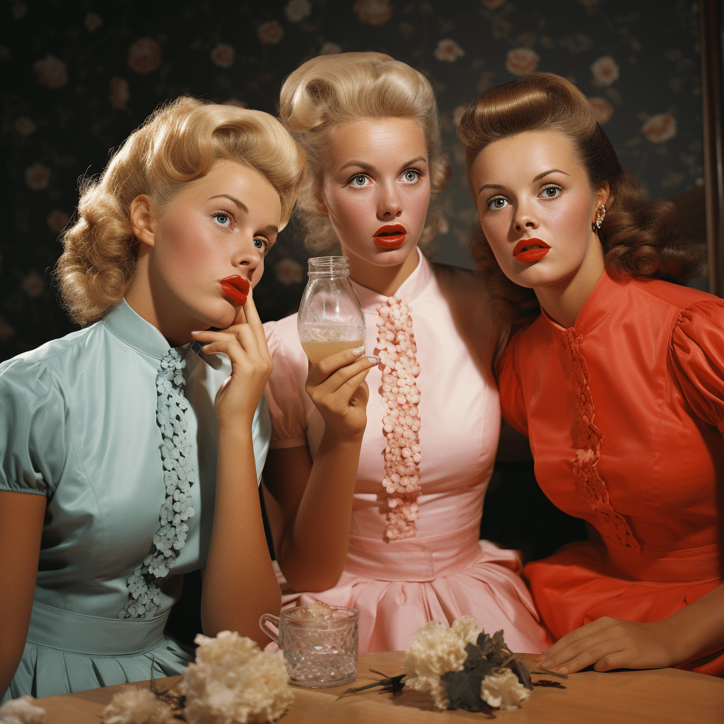 Female Models Drinking From A Milk Bottle