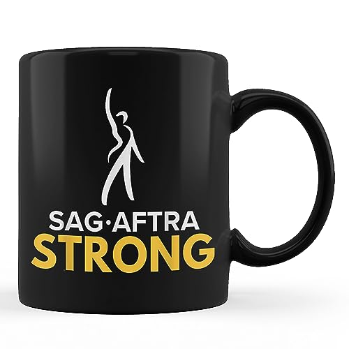 Sag-Aftra Strike Impacts On Hollywood 5 Halamyzz Sag Aftra Strong, Sag Aftra Strong On Strike Black Coffee Mug Oz