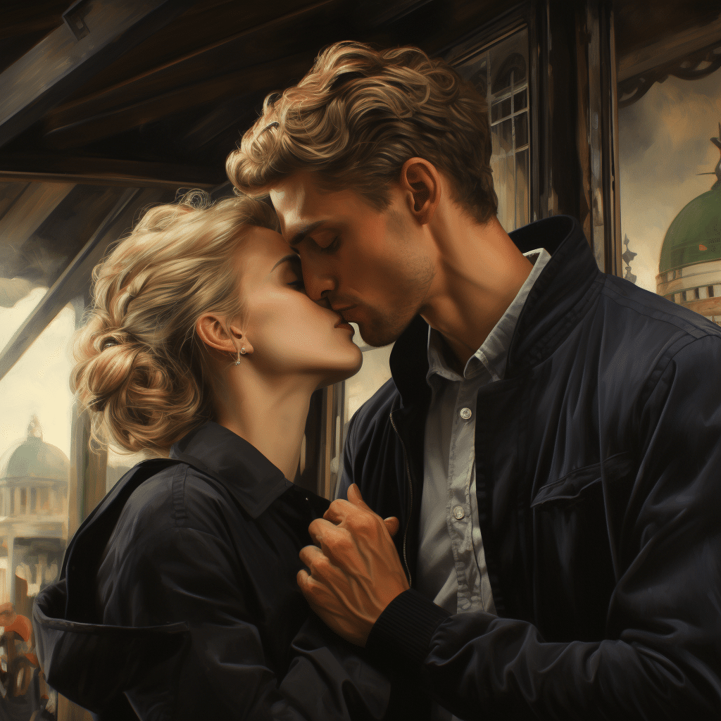 Skinny Blonde Men Kissing
